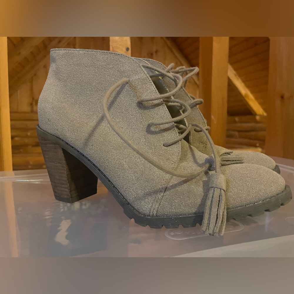 Restricted Brand Ankle Boots, chunky heel, size 8.